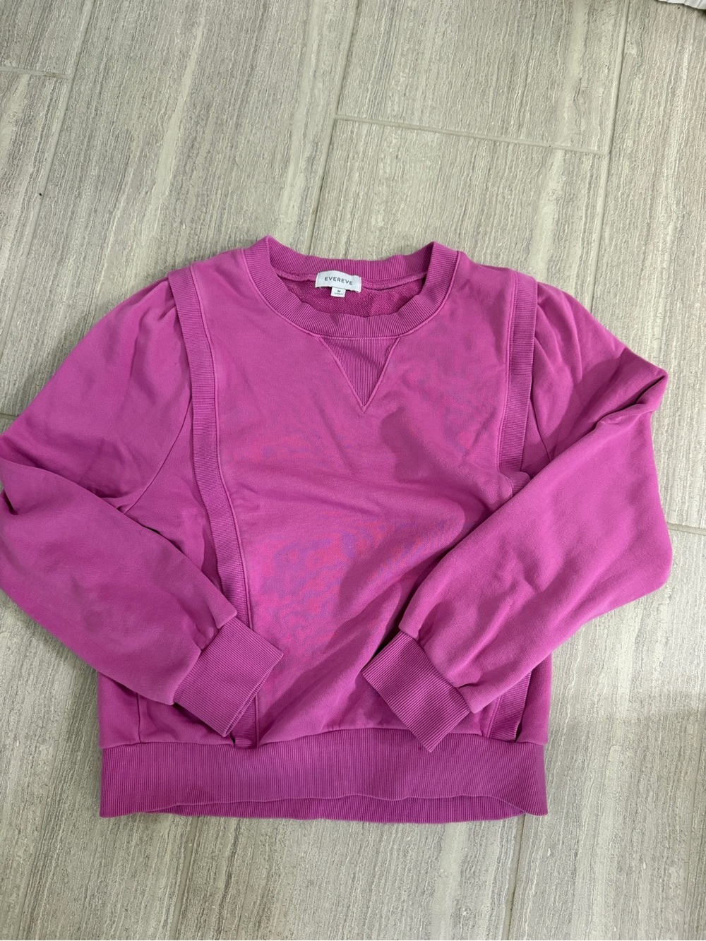 Evereve Hot Pink Crewneck Sweatshirt